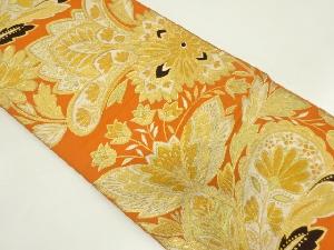 アンティーク　唐花模様織り出し袋帯（材料）